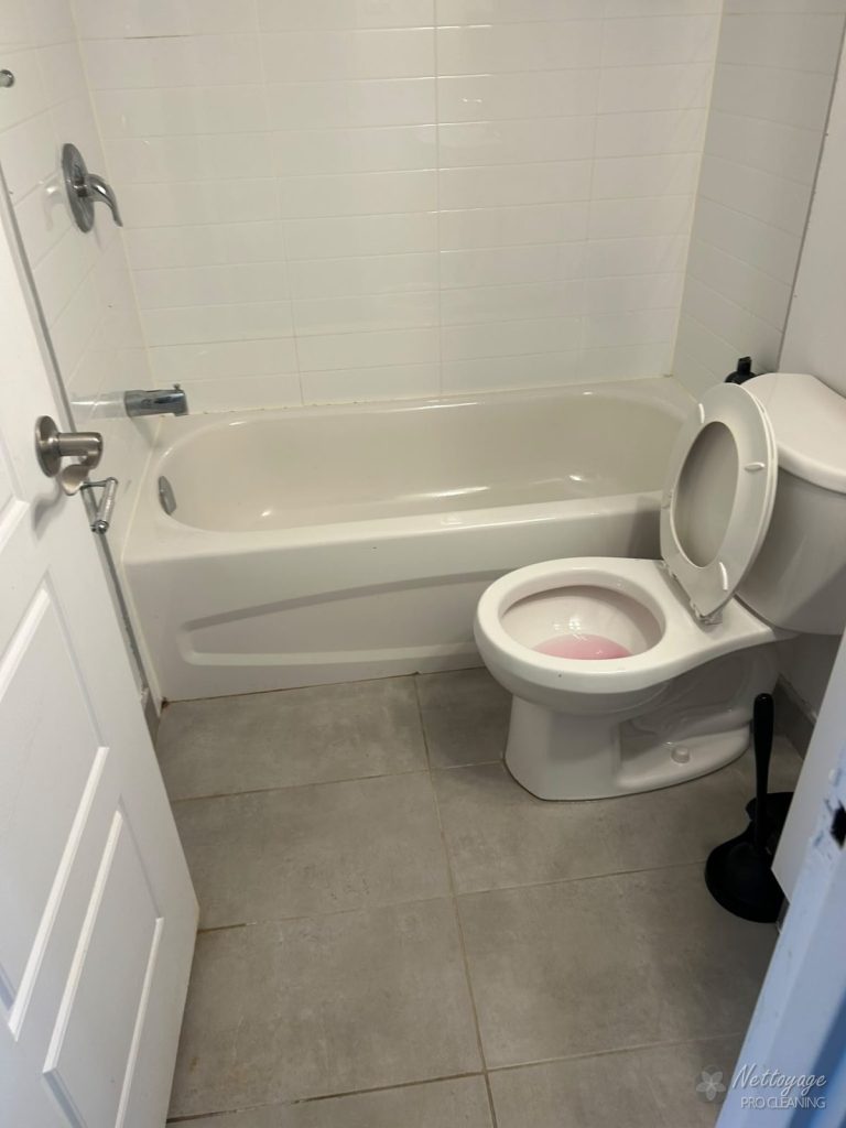 Same bathroom clean after the extreme cleaning
