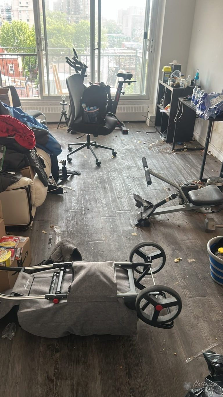 Living room before deep cleaning